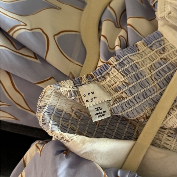 Target Women's Maxi Dress - Cream, brown and periwinkle blue - Picture 6 of 6